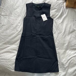 Theory Easy Crew Shift Linen Deep Navy NWT